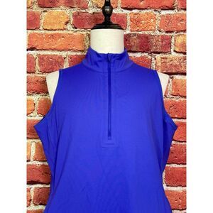 Tommy Bahama Island Zone Men's Sleeveless‎ Vest Size XL Full Zip Blue Stretch